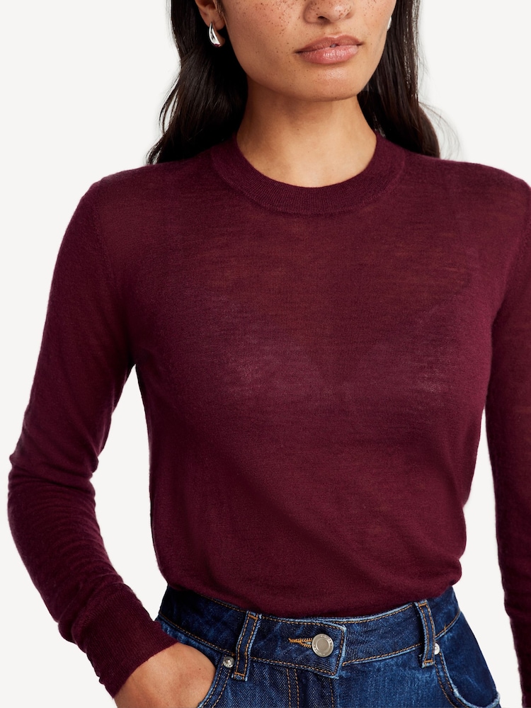 Joseph Red Round Neck Cashair Cashmere Jumper - Image 5 of 5