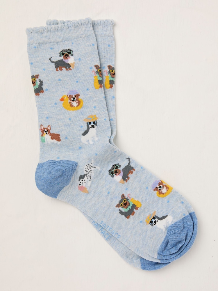 FatFace Blue Dog Socks - Image 1 of 2