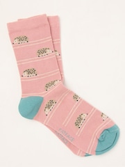 FatFace Pink Hedgehog Socks - Image 1 of 2