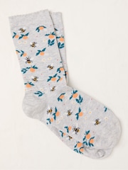 FatFace Grey Bee Socks - Image 1 of 2