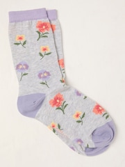 FatFace Grey Pansy Socks - Image 1 of 2