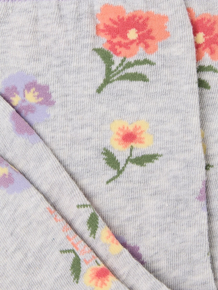 FatFace Grey Pansy Socks - Image 2 of 2