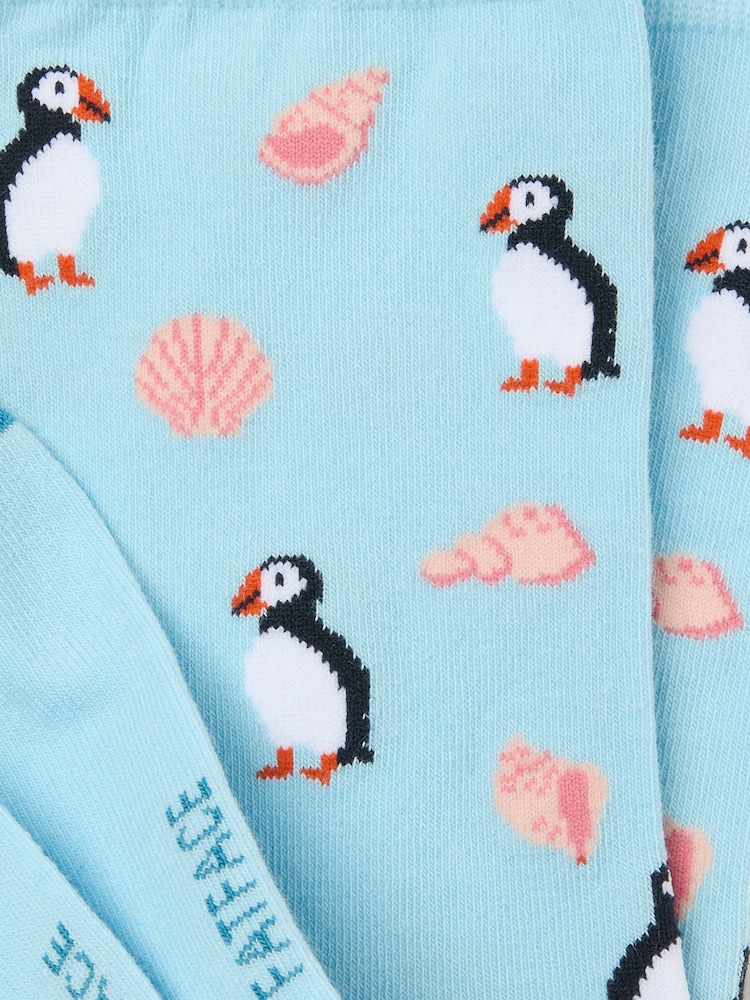 FatFace Blue Puffin Socks - Image 2 of 2