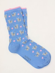 FatFace Blue Cat Socks - Image 1 of 2