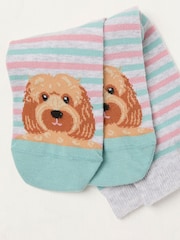 FatFace Grey Dog Toe Socks - Image 2 of 2