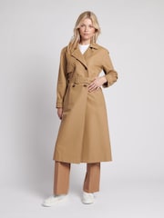 Naturalny - Damski trencz U.s. Polo Assn. w 100% z bawełny - Image 1 of 17