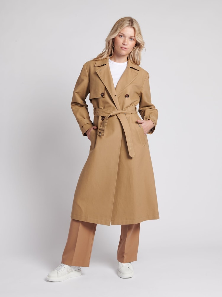 Naturalny - Damski trencz U.s. Polo Assn. w 100% z bawełny - Image 2 of 17
