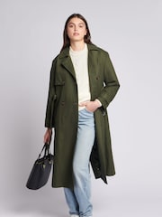 Zielony - Damski trencz U.s. Polo Assn. w 100% z bawełny - Image 1 of 6
