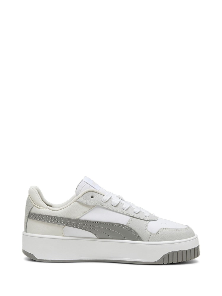 Puma White Womens Carina Street Sneakers - Image 2 of 7