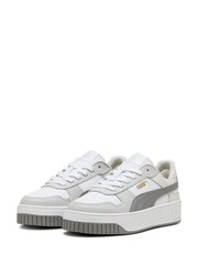 Puma White Womens Carina Street Sneakers - Image 3 of 7