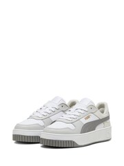 Puma White Womens Carina Street Sneakers - Image 4 of 7