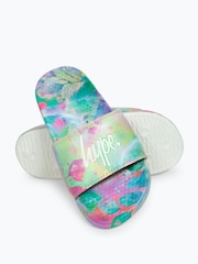 Hype Pink Leopard Floral Sliders - Image 5 of 8