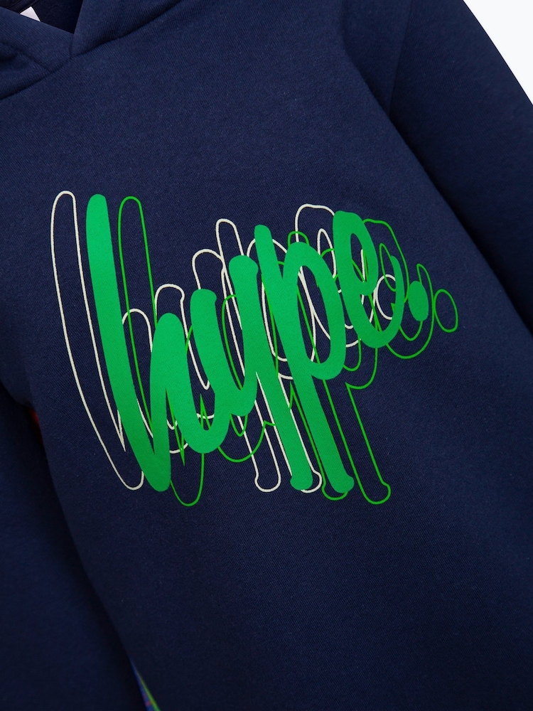 Hype. Boys Blue Graffiti Boxy Hoodies - Image 3 of 4