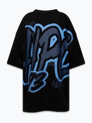 Hype. Boys Graffiti Boxy 100% Cotton White T-Shirt - Image 2 of 4