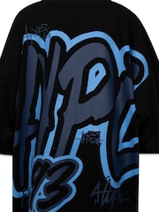 Hype. Boys Graffiti Boxy 100% Cotton White T-Shirt - Image 3 of 4