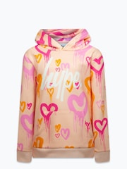 Hype. Girls Orange	Heart Hoodie - Image 1 of 3