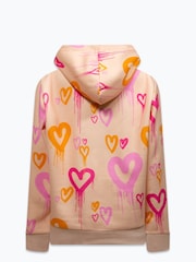 Hype. Girls Orange	Heart Hoodie - Image 2 of 3