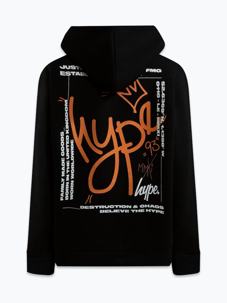 Hype. Boys Graffiti King Black Hoodies - Image 2 of 4
