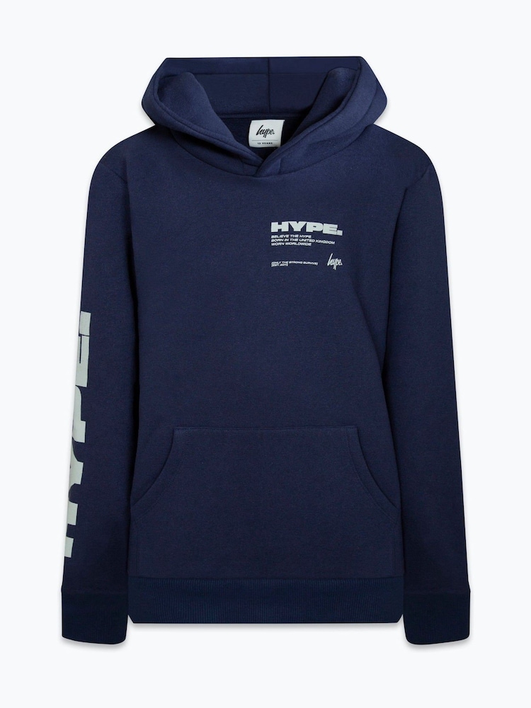 Hype. Kids Blue Block Hoodie - Image 1 of 4