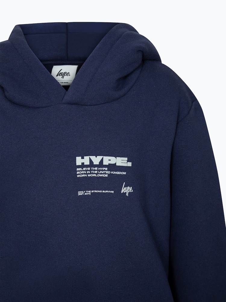 Hype. Kids Blue Block Hoodie - Image 3 of 4