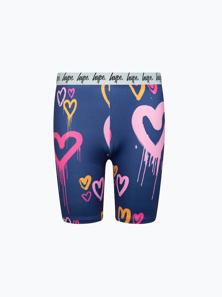 Hype. Shorts azules con diseño escrito para niñas - Imagen 1 de 3 Hype. Shorts azules con diseño escrito para niñas - Imagen 1 de 3