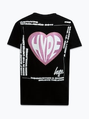Hype. Girls Fairy Forest 100% Cotton Black T-Shirt - Image 2 of 4