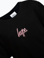 Hype. Girls Fairy Forest 100% Cotton Black T-Shirt - Image 3 of 4