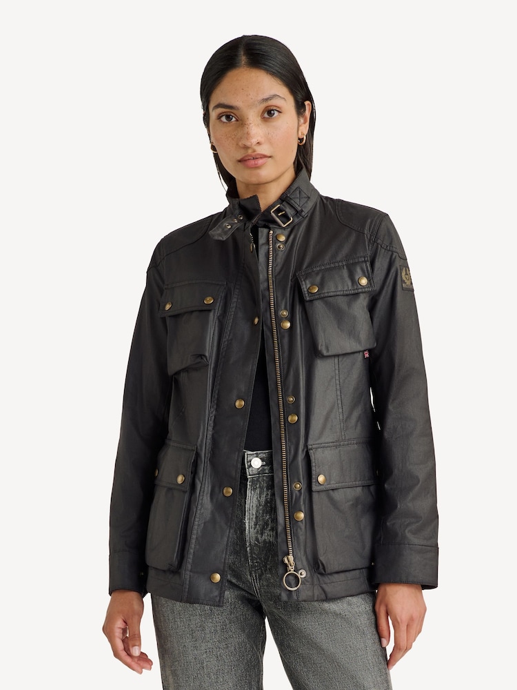 Belstaff Black Wax Cotton Trialmaster Jacket - Image 1 of 7