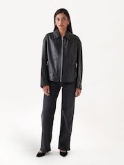 Belstaff Black Copper Leather Jacket - Image 3 of 12