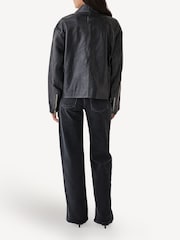 Belstaff Black Copper Leather Jacket - Image 4 of 12