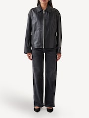 Belstaff Black Copper Leather Jacket - Image 5 of 12