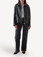 Belstaff Black Copper Leather Jacket - Image 7 of 12