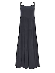 PixieGirl Petite Black Asymmetric Tiered Maxi Dress - Image 5 of 5