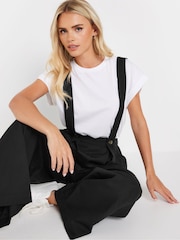 PixieGirl Petite Black Brace Wide Leg Trousers - Image 4 of 5