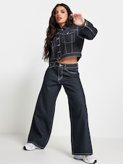 PixieGirl Petite Blue Wide Leg Trousers - Image 1 of 6
