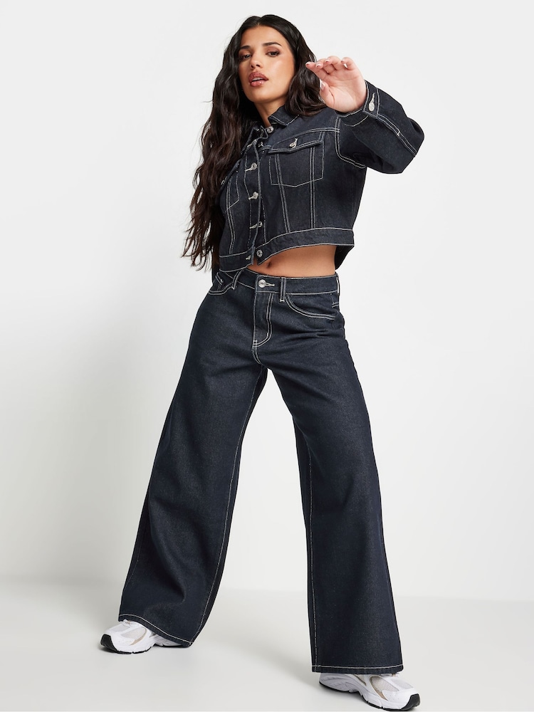 PixieGirl Petite Blue Wide Leg Trousers - Image 1 of 6
