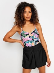 M&Co Black Ruched Front Swim Skirt - Image 1 of 5