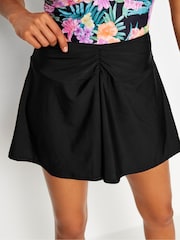 M&Co Black Ruched Front Swim Skirt - Image 4 of 5