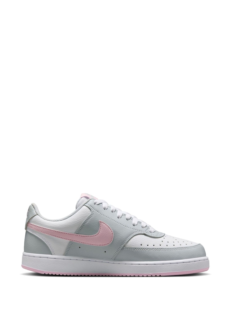 Grijs/roze/wit - Nike Court Vision lage sneakers - Image 3 of 10