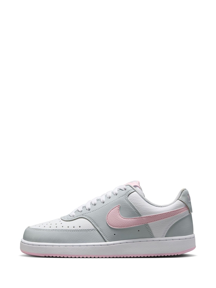Grijs/roze/wit - Nike Court Vision lage sneakers - Image 4 of 10