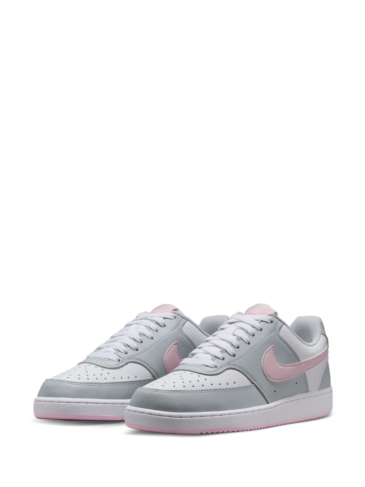 Grijs/roze/wit - Nike Court Vision lage sneakers - Image 5 of 10
