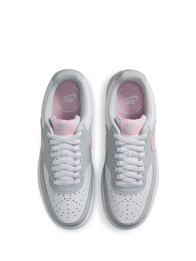 Grijs/roze/wit - Nike Court Vision lage sneakers - Image 6 of 10