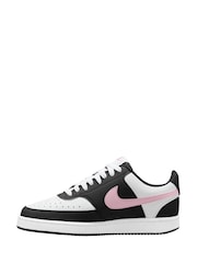 Nike Black/Pink Court Vision Low Trainers - Image 2 of 4