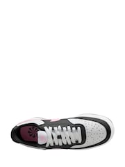 Nike Black/Pink Court Vision Low Trainers - Image 3 of 4