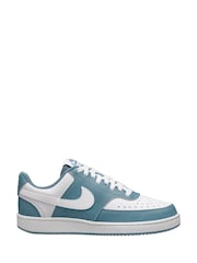 Nike Blue/White Court Vision Low Trainers - Image 1 of 4
