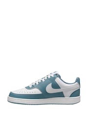 Nike Blue/White Court Vision Low Trainers - Image 2 of 4
