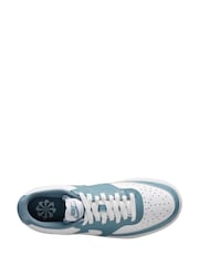 Nike Blue/White Court Vision Low Trainers - Image 3 of 4