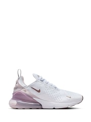 Nike White Pink Air Max 270 Trainers - Image 1 of 9
