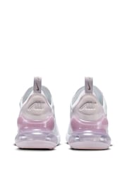 Nike White Pink Air Max 270 Trainers - Image 6 of 9