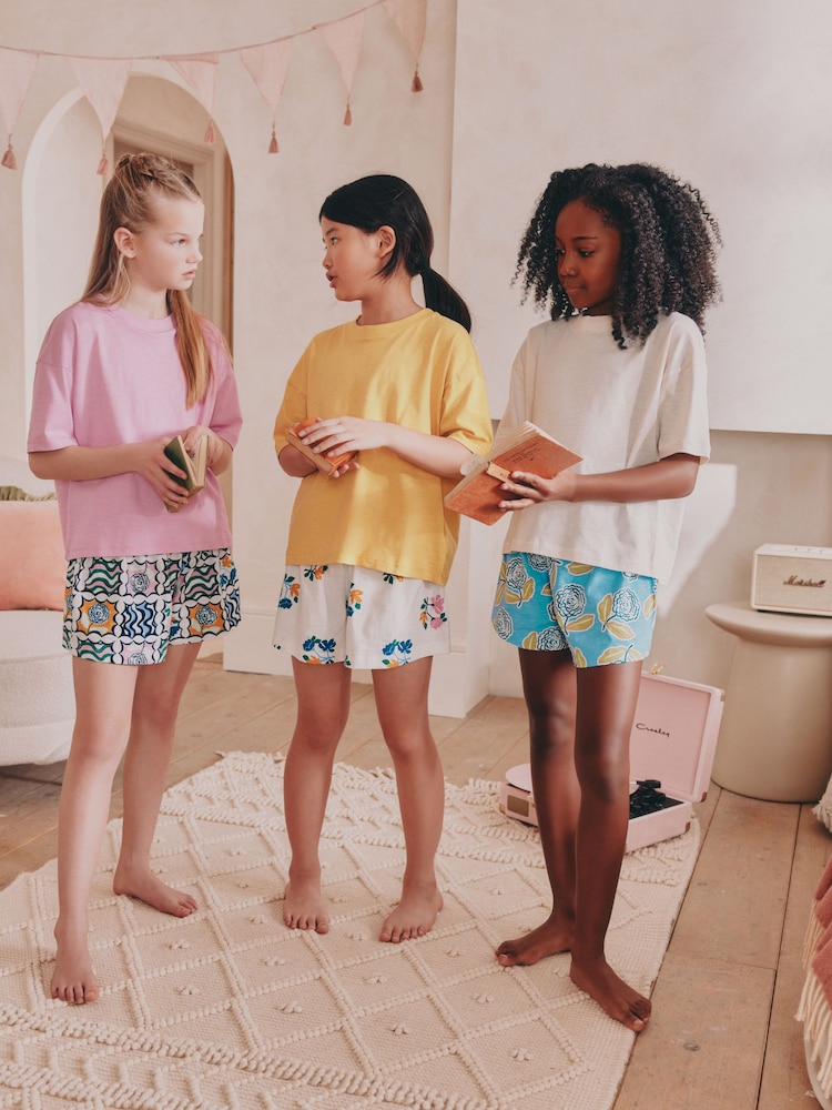 Ecru/Pink Pyjamas 3 Pack (3-16yrs) - Image 1 of 6